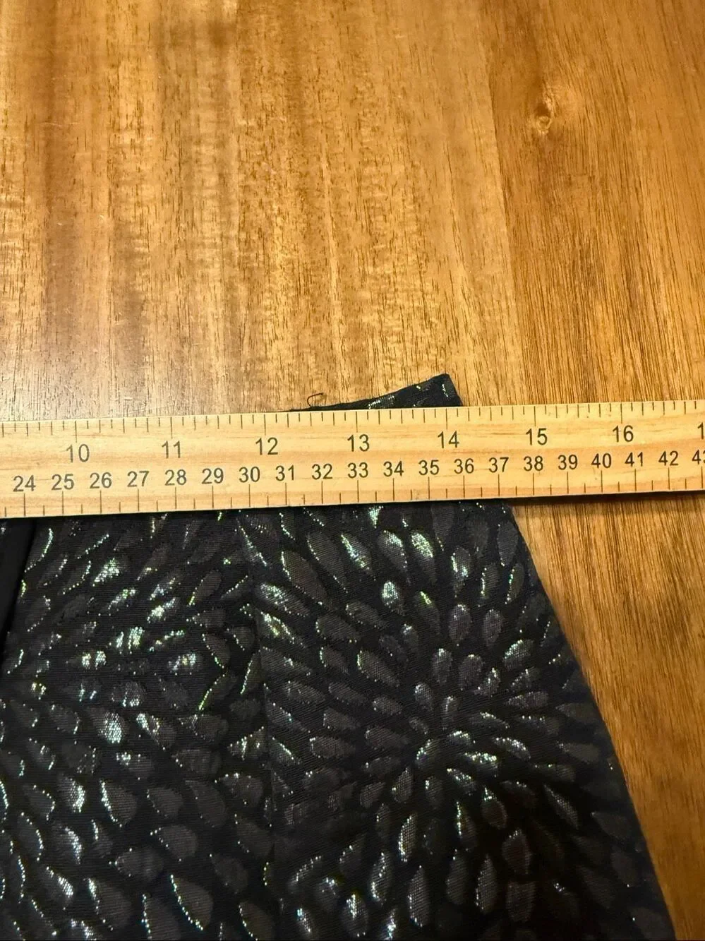 LOFT Ann Taylor Mini Skirt Shimmer Splash Faux Wrap Skirt Size 4P Black
